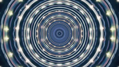 abstract circular tunnel with lights