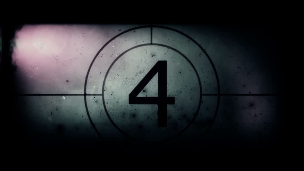 Retro film strip countdown 
