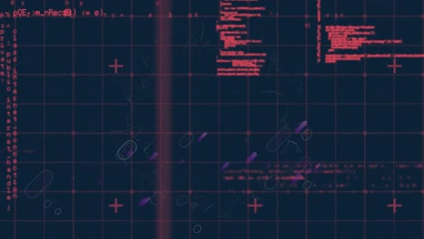 animación del procesamiento de datos y rastros de luz púrpura sobre la faja