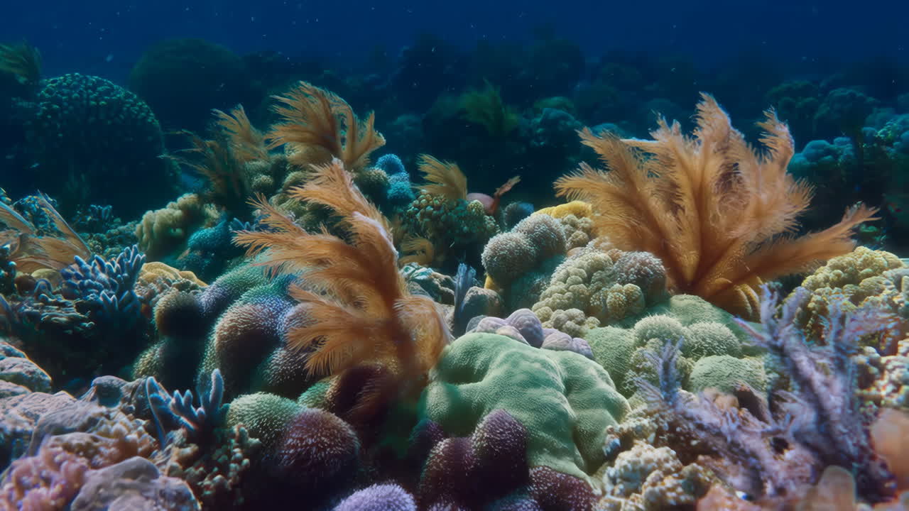 물 에 있는 다채로운 산호초