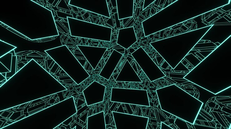 VJ Loop abstract background of geometric shapes. To decorate your holidays and music videos.