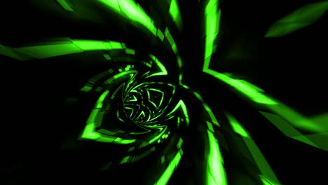 4k tecnología futurista fondo verde abstracto para red, big data, centro de datos, servidor, vj, internet, velocidad. espectro colores vibrantes, espectáculo de láser. animación en 3d bucle 4k