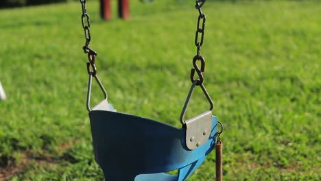 Children's- Baby Bucket Swing In Park Playground Set - Handheld Parallax Slow Motion