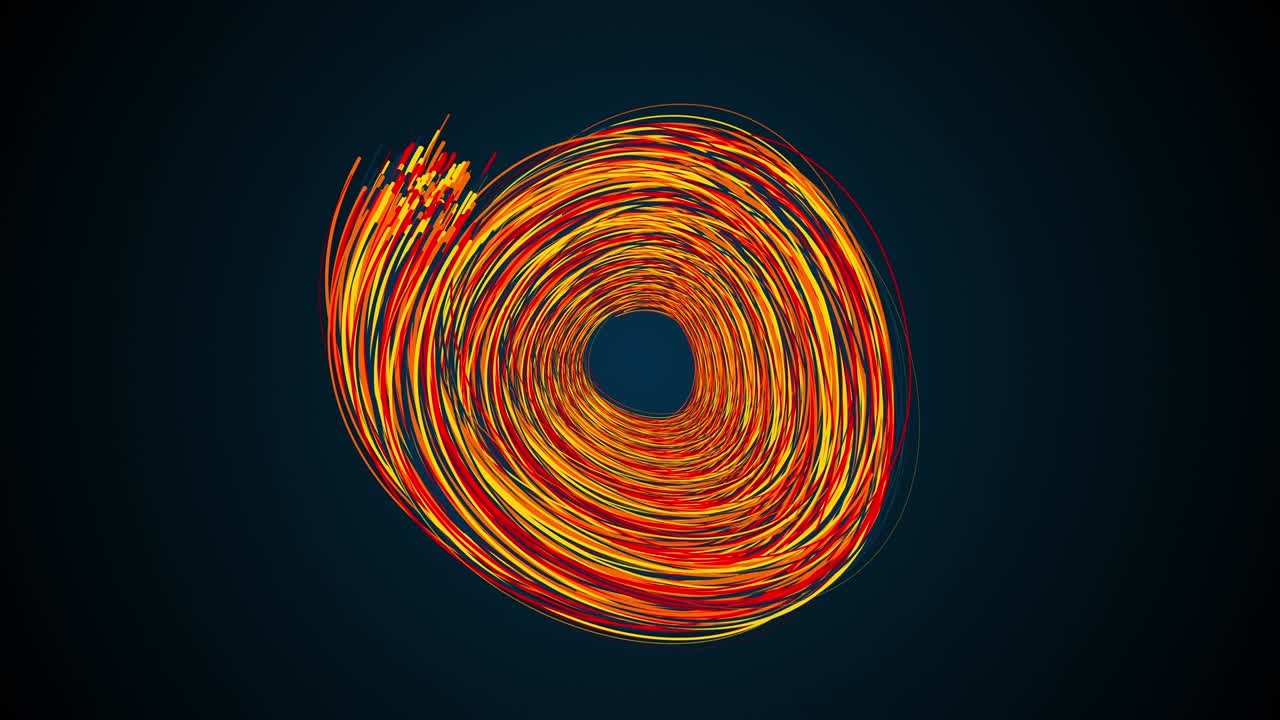 círculos abstractos de rayas coloridas parpadeantes, generados por computadora. renderización 3d de fondo moderno