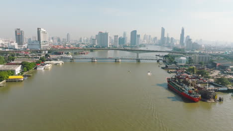 bangkok,thailand-january 24 2024: the aerial video captures the stunning cityscape of bangkok and the bustling urban life of its residents
