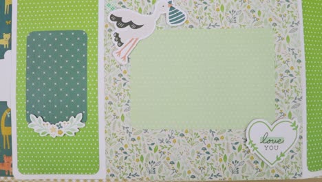 adorable baby album with animal-themed pages