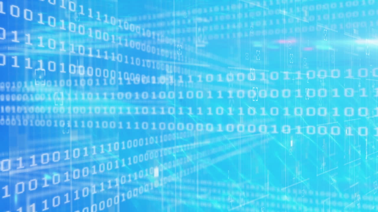 Animation of data processing and binary coding