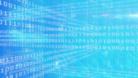 animación del procesamiento de datos y codificación binaria