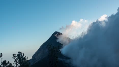 active volcano timelapse 4k shot in acatenango, fuego volcano, guatemala