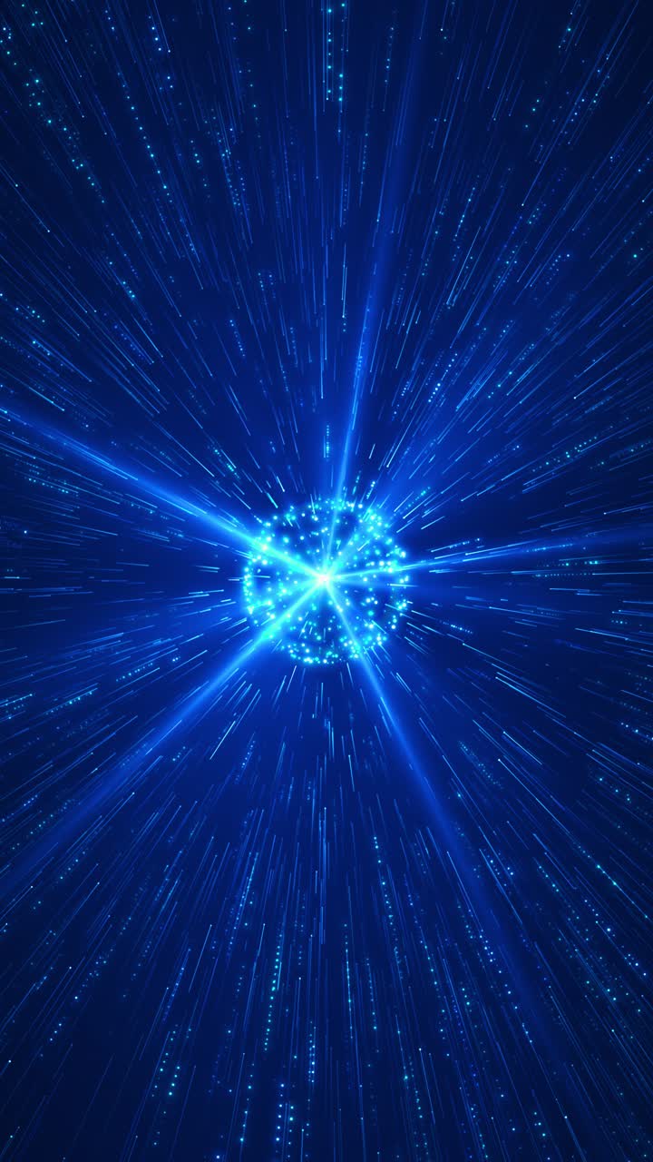 Futuristic abstract digital scifi sphere in space technology circle network connection big data ai