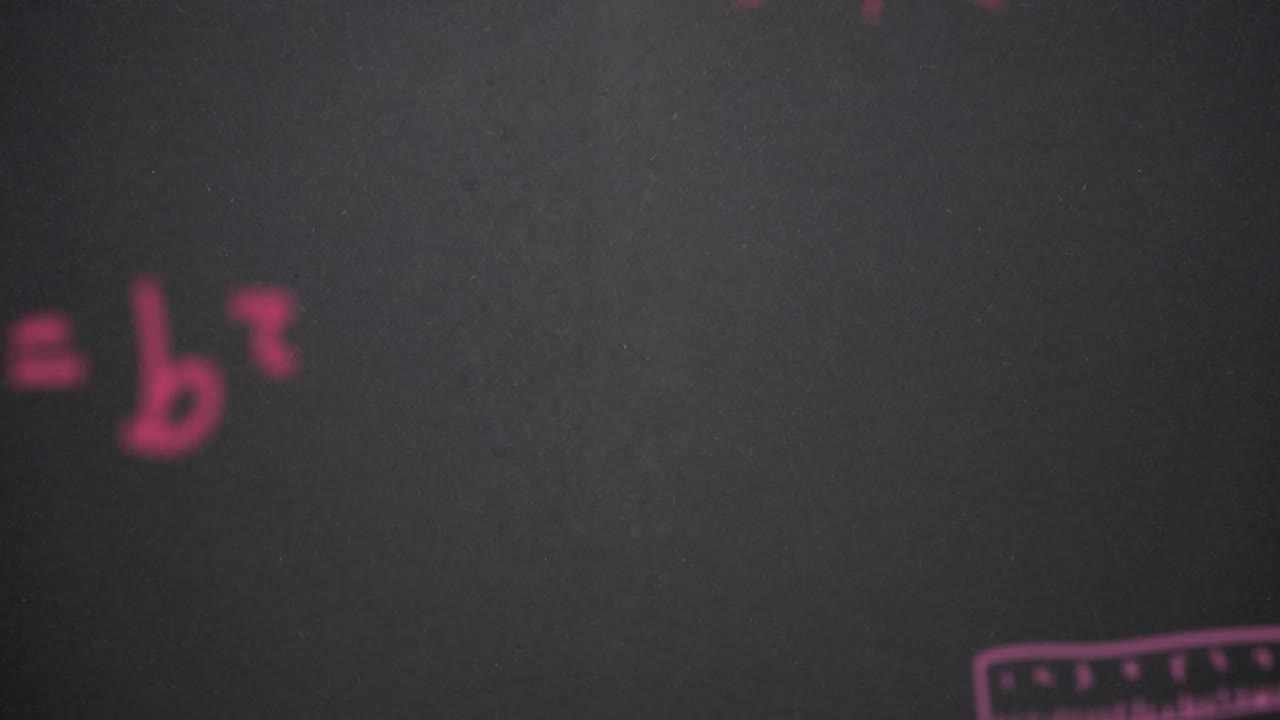 Animation of blue schoolbag icon and mathematical data over black background
