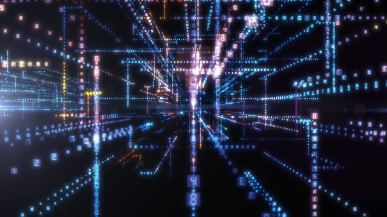 túnel digital de grandes datos en 3d. concepto tecnológico de fondo