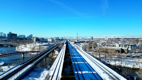 busy rail road classification yard near denver colorado