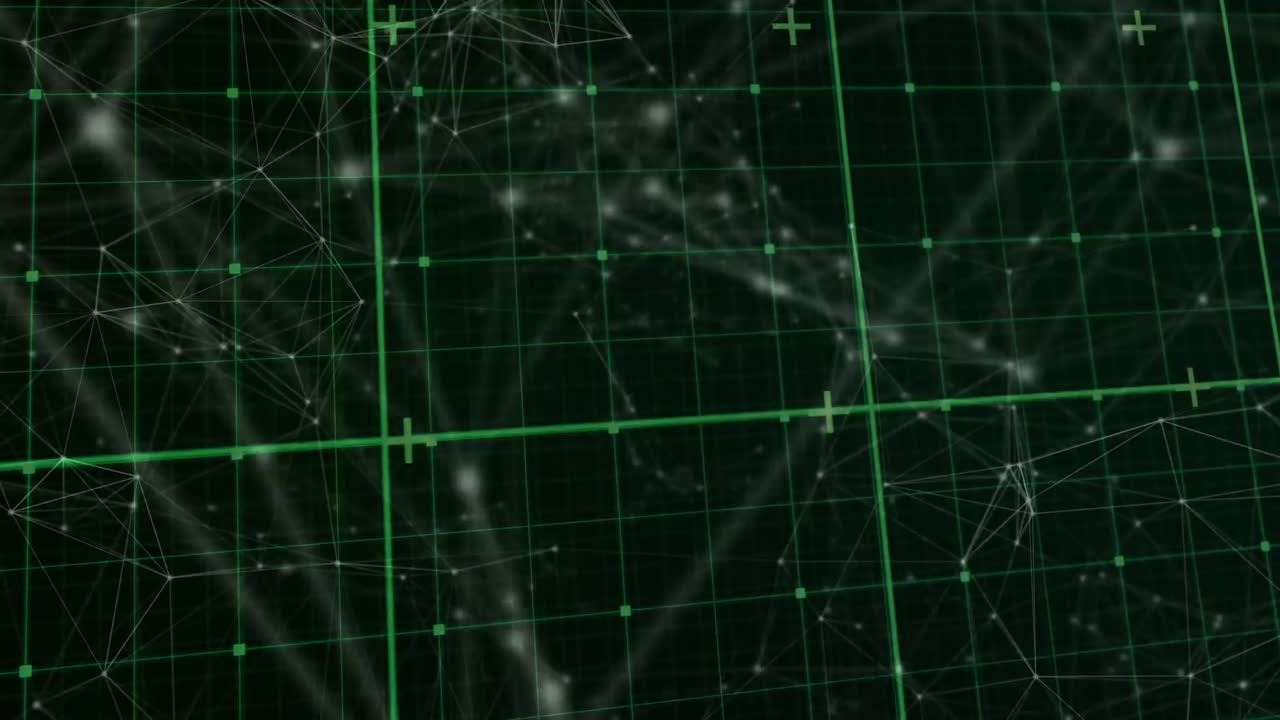 animación de la red de conexiones en el espacio digital