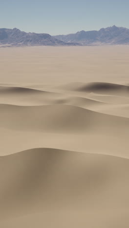 a wide shot of rolling sand dunes in a desert