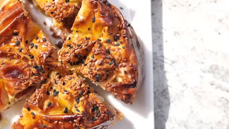 turkish pastry with sesame seeds