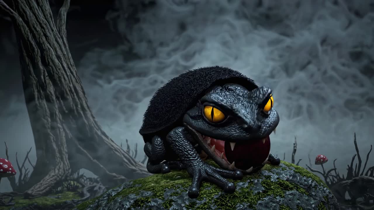 어두운 숲 개구리