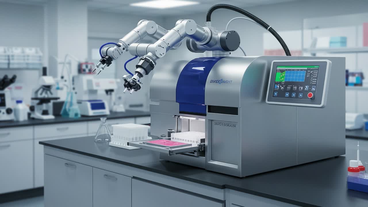 Advanced Robotic System in a Laboratory Setting Enhancing Precision and Efficiency in Scientific Experiments with Automated Sample Processing Capabilities