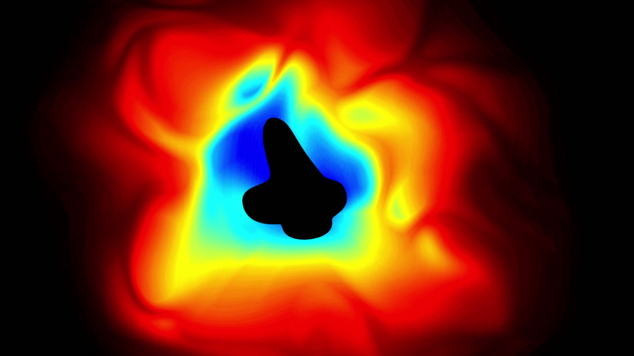 Animação de Energia de Mapa de Calor Fluido Abstrato Colorida