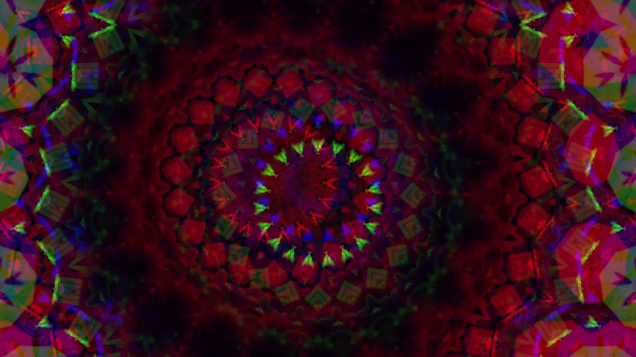 Sfondo astratto 4K. Loop dinamico e fantasioso in movimento. Caleidoscopio