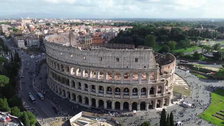 View of the Colosseum from above