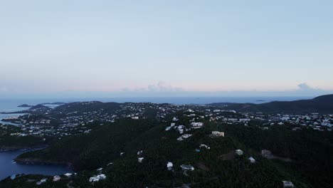 high aerial drone view of virgin islands st