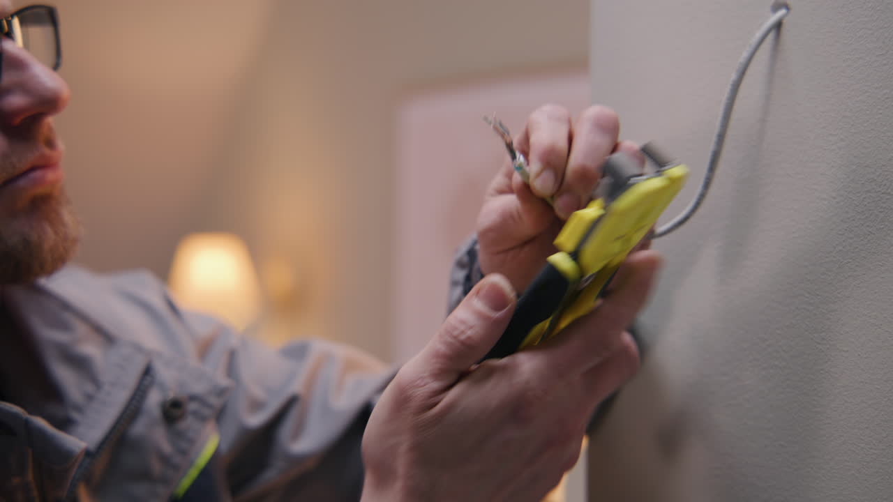 Electrician Installing Wiring