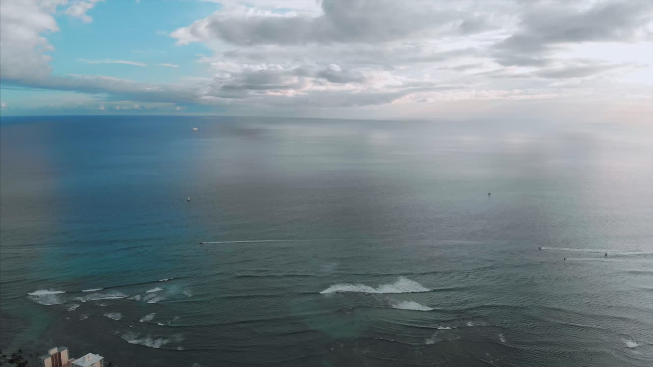 imágenes aéreas de drones de honolulu, hawaii