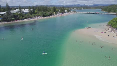 tallebudgera - gold coast queensland - australia - aerial - summer day