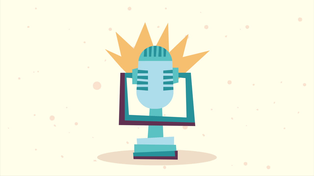 microphone audio device tech animation