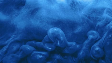 el brillo de la pintura fluye la nube de humo azul brillante