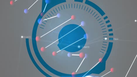 animation of dna strand over data processing and scope scanning