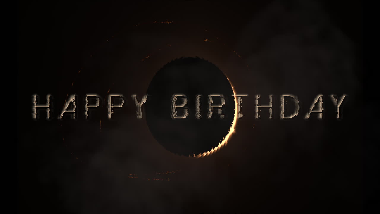 feliz cumpleaños brilla brillantemente en agujeros negros profundidades enigmáticas