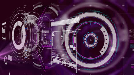 animation of data processing in on digital screen