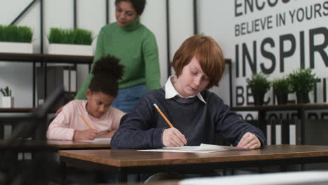 redheaded kid at school