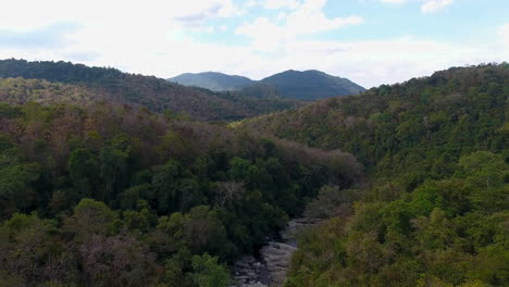 aerial-footage-of-green-natural-wild-paradise-mountain-landscape-in-Sumbawa-island-Indonesia