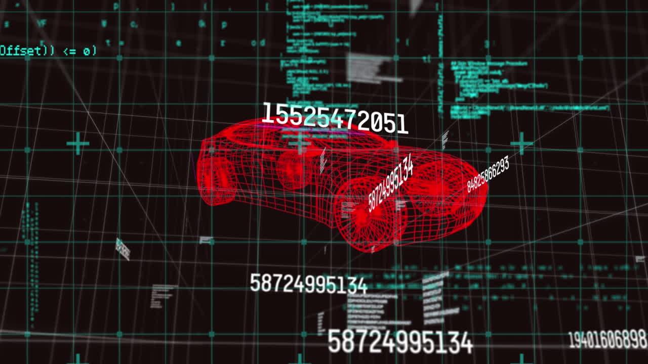 3d 자동차 모델의 애니메이션과 그리드 상의 데이터 처리