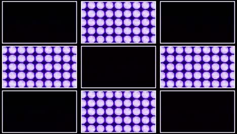 patrón de cuadrícula de visualización de pared con led