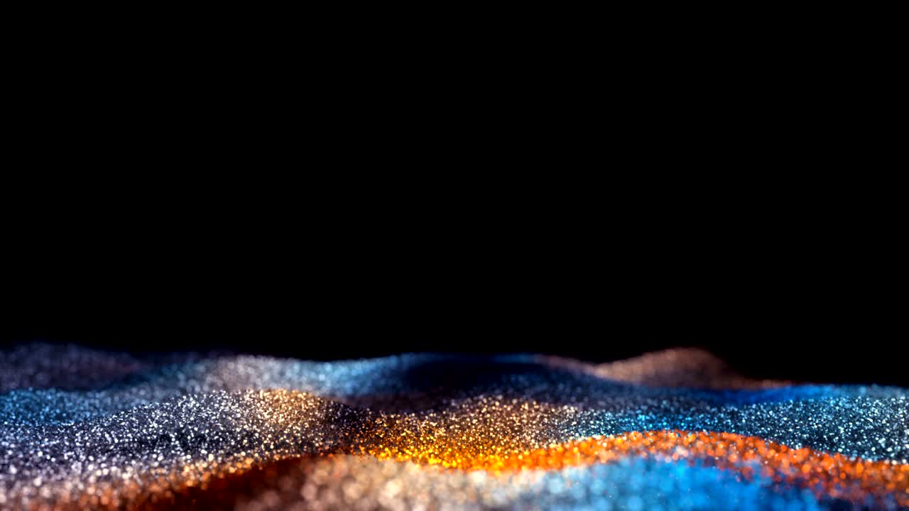 Blue Golden Shiny moving glitter background abstract seamless VJ loop particles alpha matte