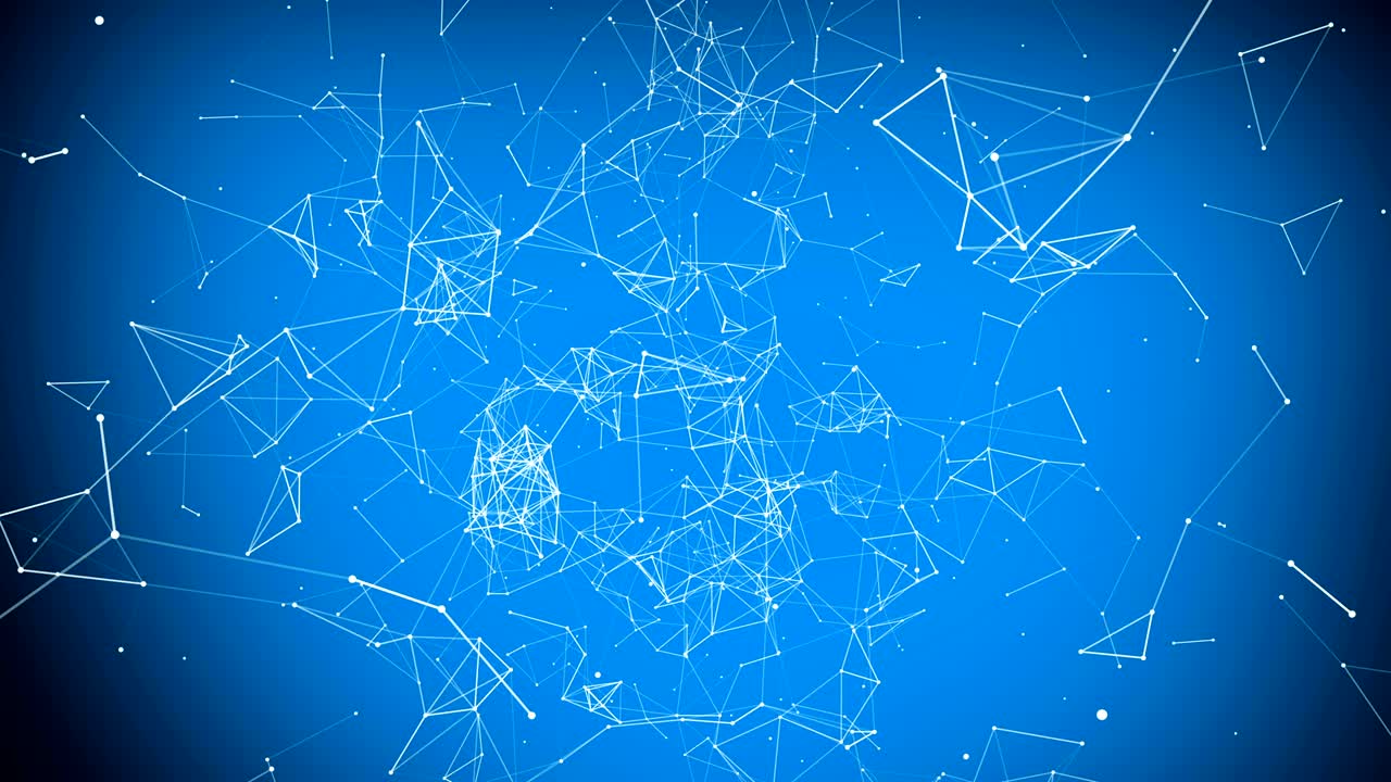 Abstract geometric background with lines and dots for logo or other. Looped 3d Animation