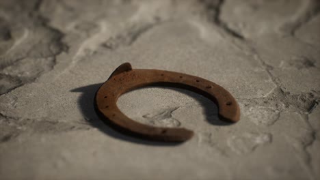 one-old-rusty-metal-horseshoe