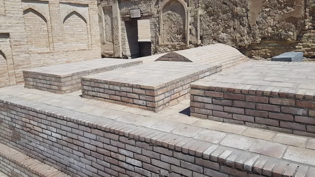 necrópolis de chor-bakr cerca de bukhara, uzbekistán, antiguas murallas y tumbas