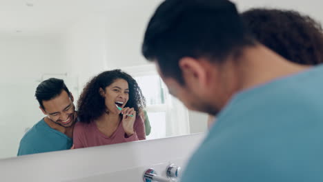 dental, bathroom mirror reflection