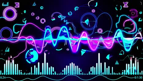 neon music visualization
