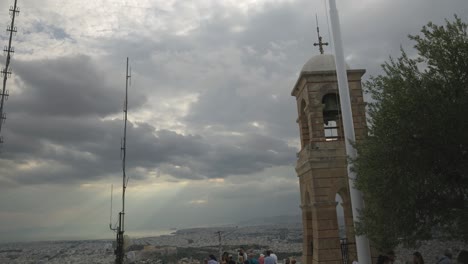 panoramic view of athens from lycabettus hill