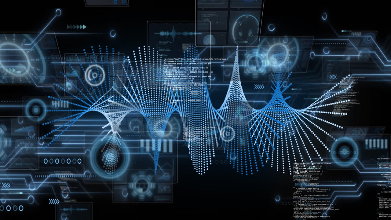 Animation of scientific data processing over dna strand
