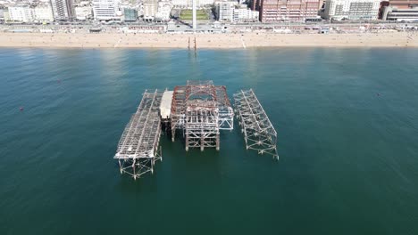 viejo muelle brighton reino unido imágenes aéreas 2021 4k