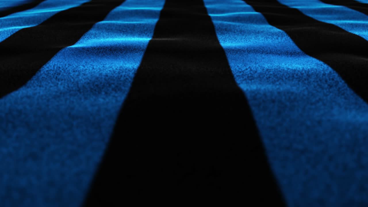 검은색과 파란색의 섬유 발, 루프