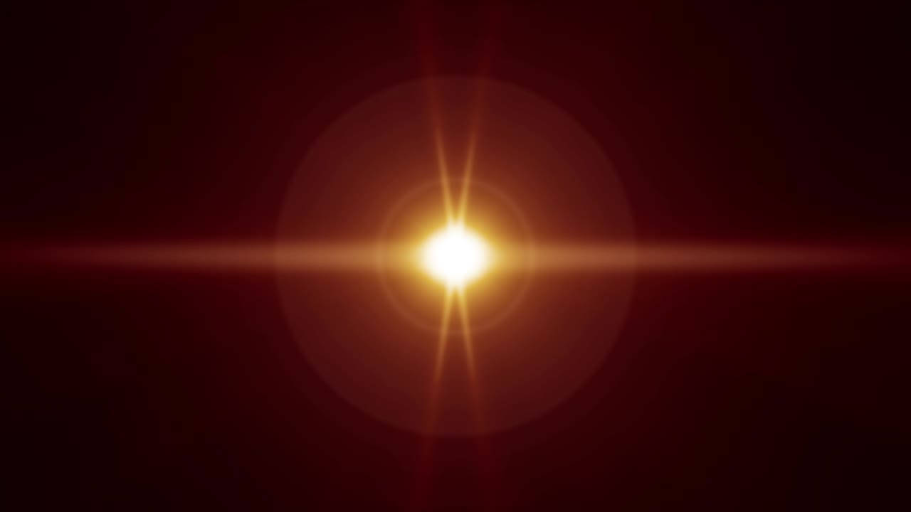 las llamaradas de la lente de luz de bucle abstracto con rayos de luz en movimiento y giratorios animación de brillo. las llamaradas animación brillante. efecto de llamarada de la lente óptica. las luces del sol de la estrella parpadeante del centro las llamaradas ópticas de la lente brillante.