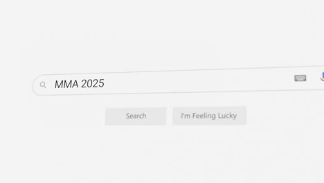 searching for mma 2025 on internet browser